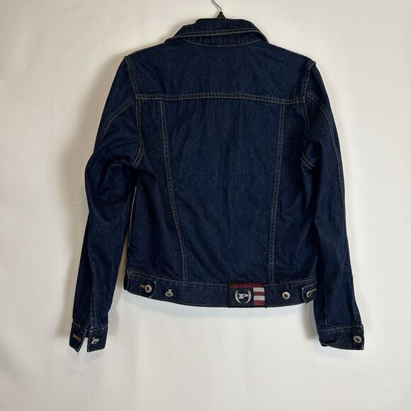 Men's Phatfarm Denim Jacket Size Small Jean Y2K Trucker Jacket Dark Wash S - Picture 2 of 8